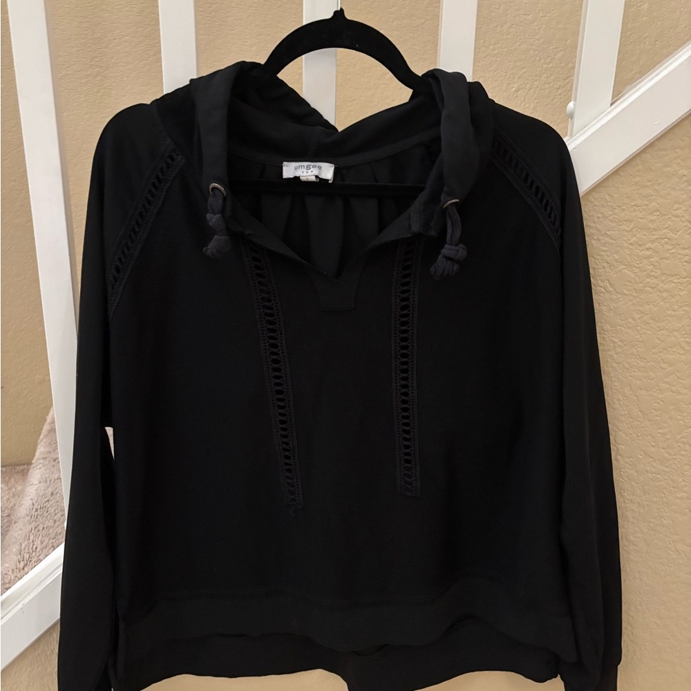 UMGEE  100%cotton Women's Black Hoodie